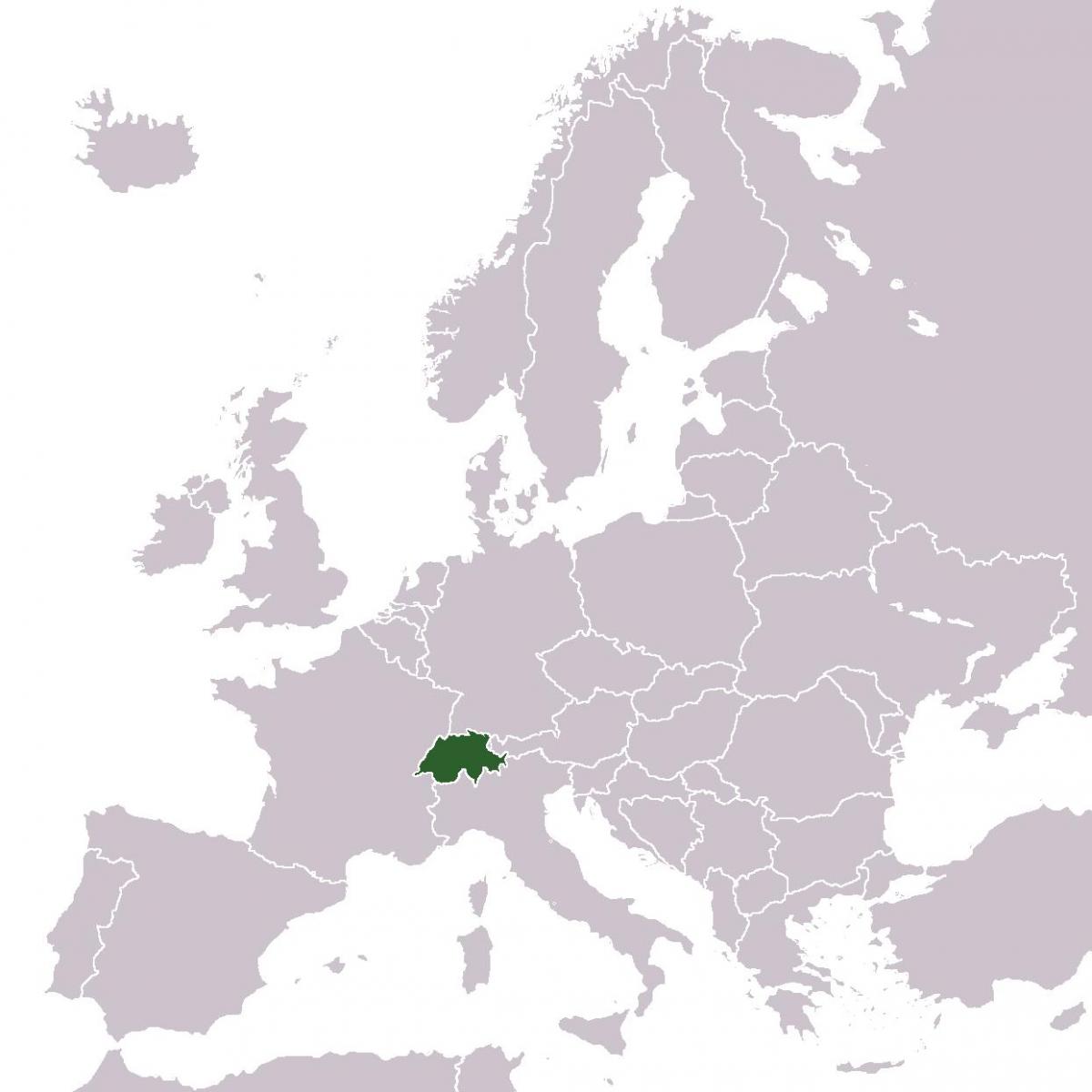 שוויץ מיקום באירופה מפה
