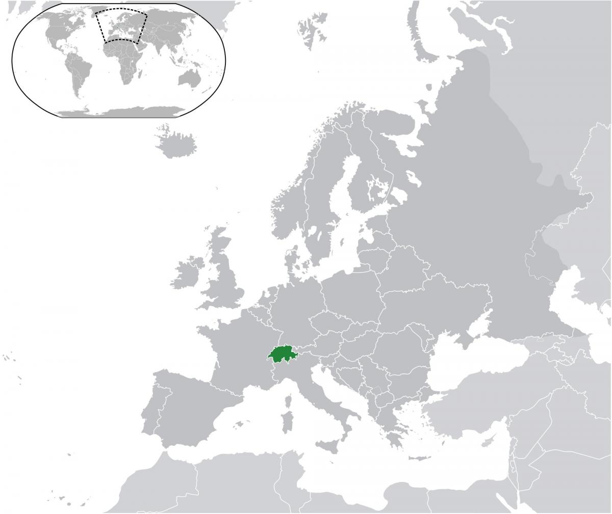 שוויץ מפת העולם